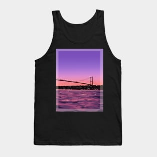 Istanbul Bosphorus View Illustration Wall Art Tank Top